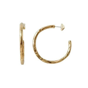 NWT White House Black Market Textured Gold Hoop Earrings